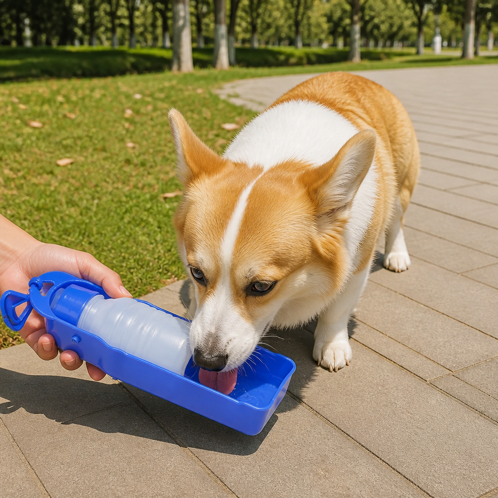 Ortekor Food-Grade One-Hand Dog Water Bottle