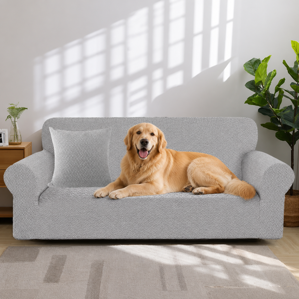 Ortekor Four-Way Stretch & Non-Slip Sofa Cover (Foam Rods)