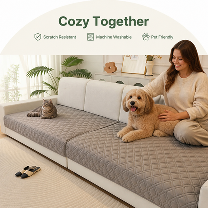 Ortekor Geometric Scratch & Stain-Resistant Sofa Cover (L-Shaped)