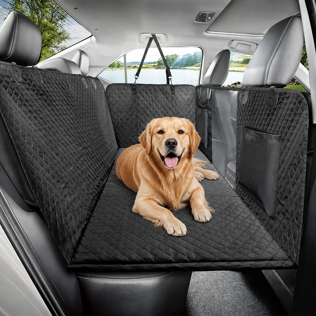 Ortekor Hard-Bottom & Waterproof Car Seat Extender (Removable Washable Cover)
