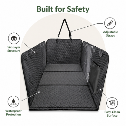 Ortekor Hard-Bottom & Waterproof Car Seat Extender (Removable Washable Cover)