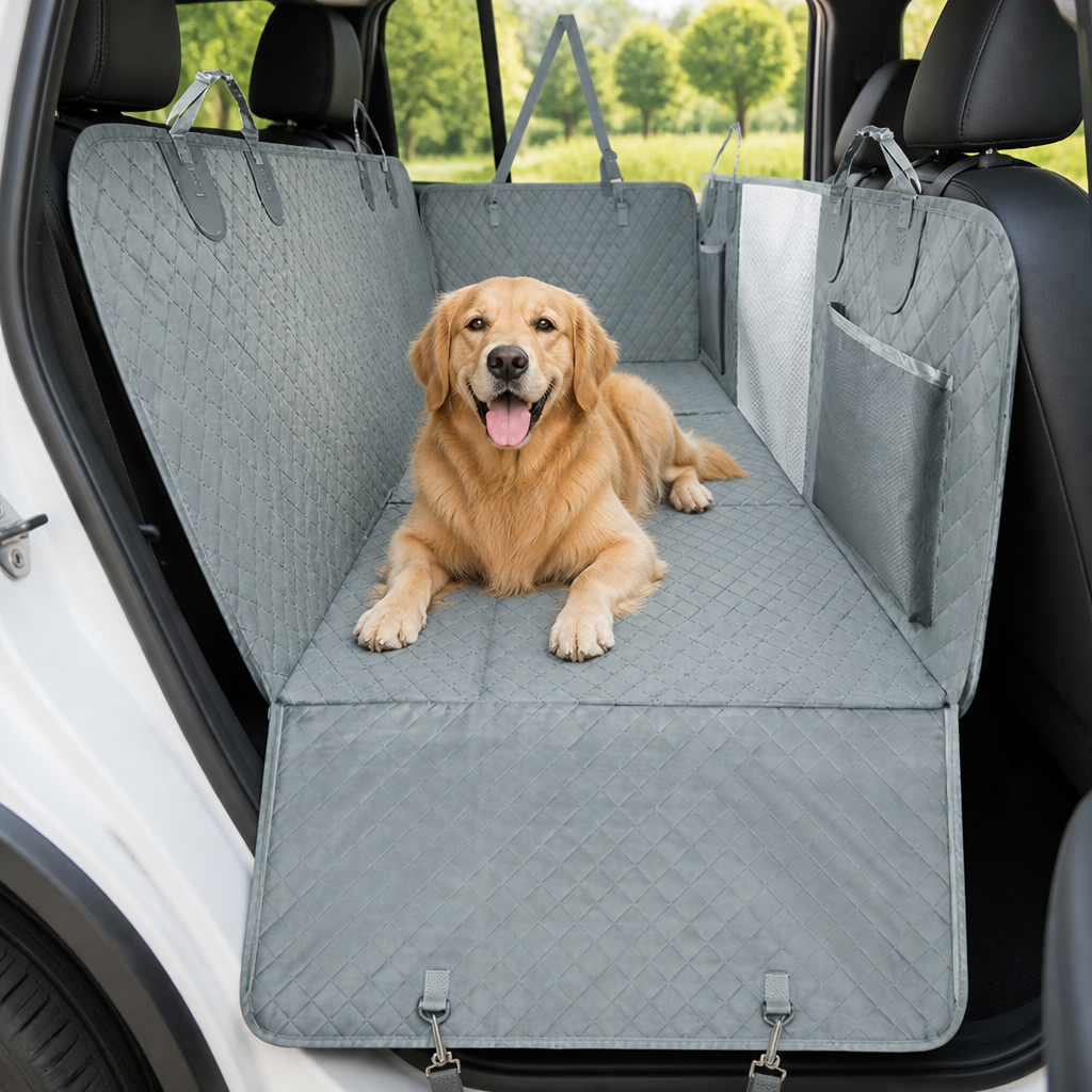 Ortekor Hard-Bottom & Waterproof Car Seat Extender (Removable Washable Cover)