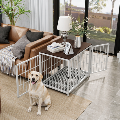 Jaula para perros de 3 puertas de alta resistencia Ortekor (bandeja deslizante extraíble)