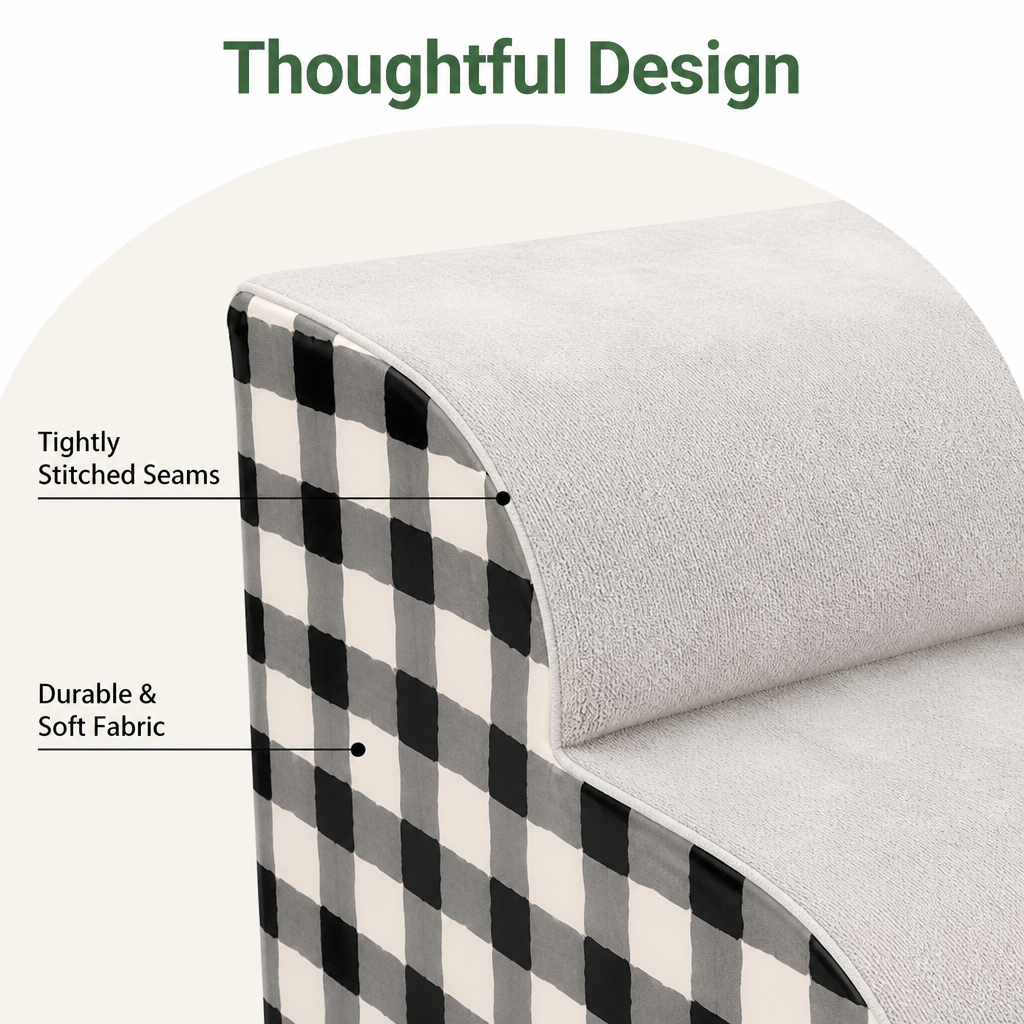 Ortekor High-Density Foam & Detachable Washable Cover Pet Stairs (2/3-Step)