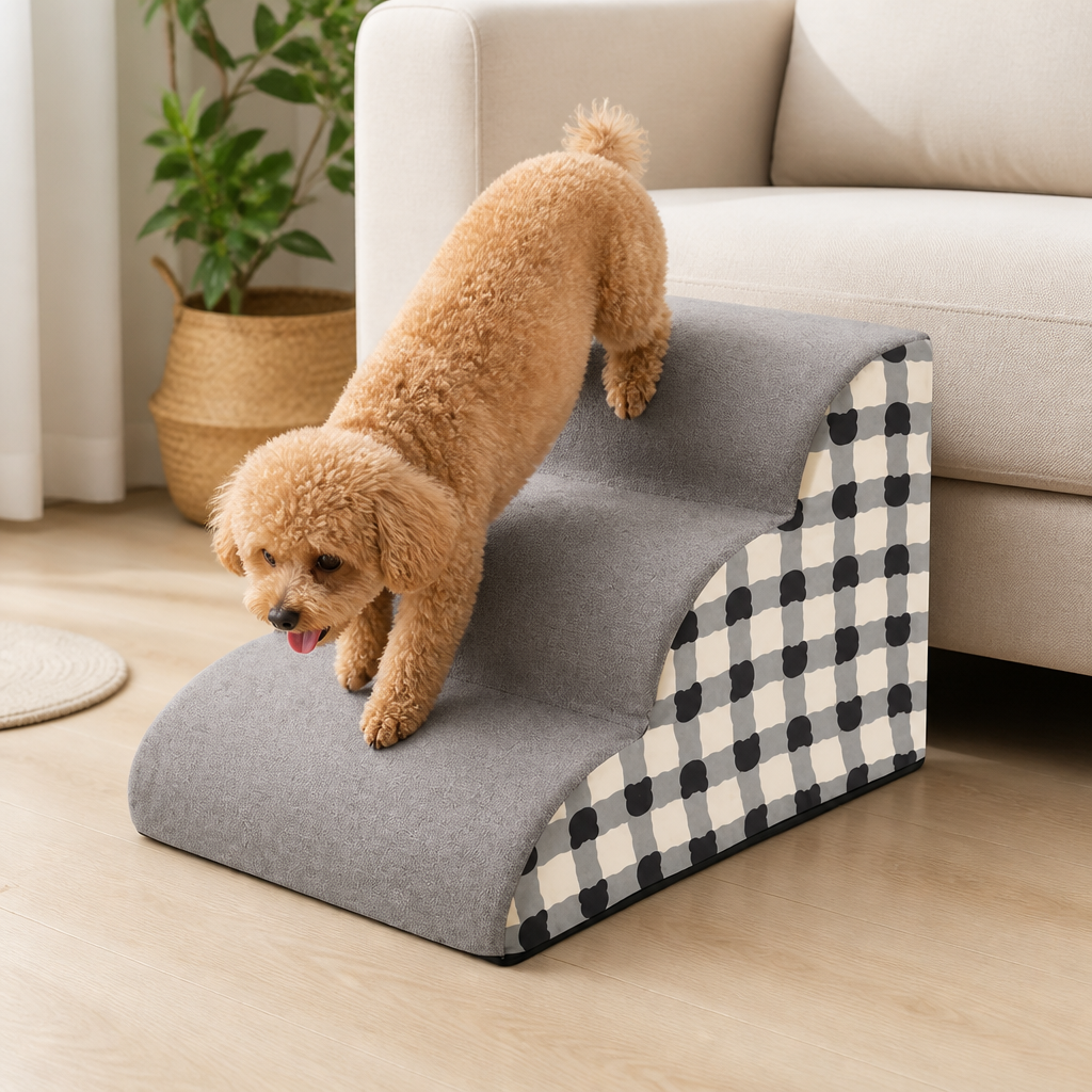 Ortekor High-Density Foam & Non-Slip Dog Stairs (2-3 Steps)