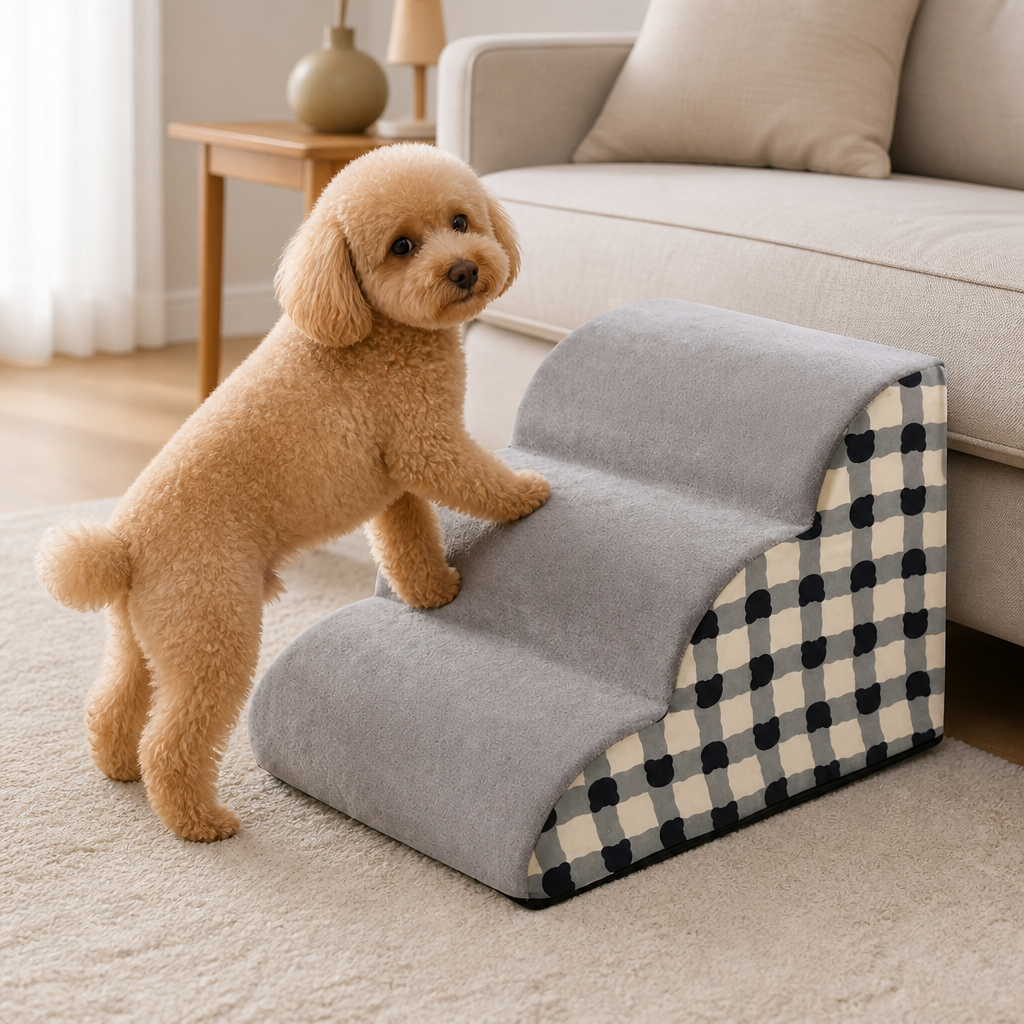 Ortekor High-Density Foam & Non-Slip Dog Stairs (2–4 Steps)