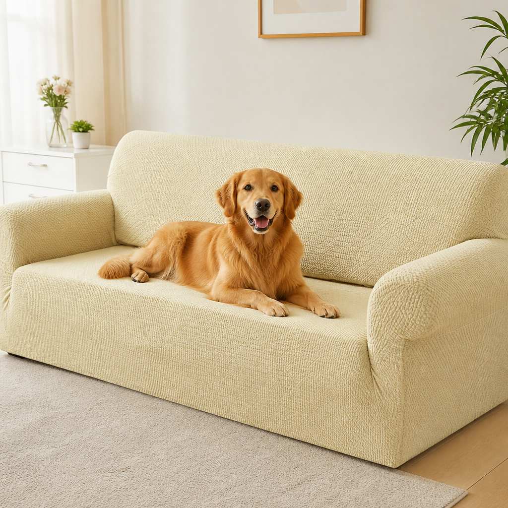 Ortekor High-Stretch Jacquard & Machine Washable Sofa Slipcover (Universal Fit)