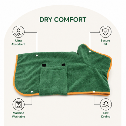 Ortekor Highly Absorbent & Quick-Dry Pet Bathrobe