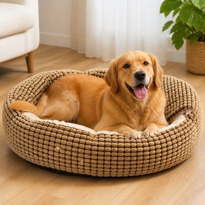 Ortekor Hooded Plush & Non-Slip Cave Bed (Machine Washable)