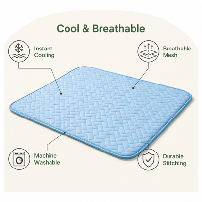 Ortekor Ice Silk & Breathable Mesh Cooling Mat (Machine Washable)