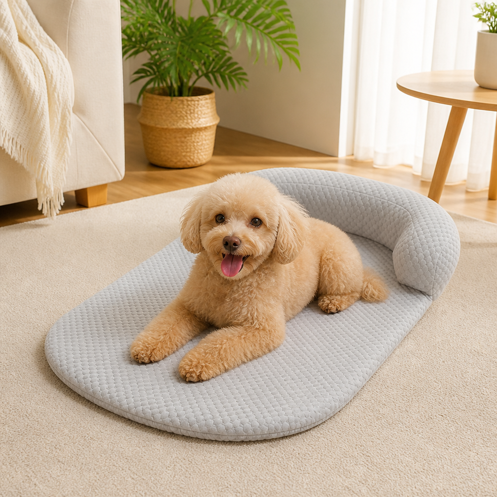 Ortekor Ice Silk Cooling 3D Egg Foam Dog Bed
