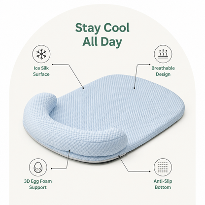 Ortekor Ice Silk Cooling 3D Egg Foam Dog Bed