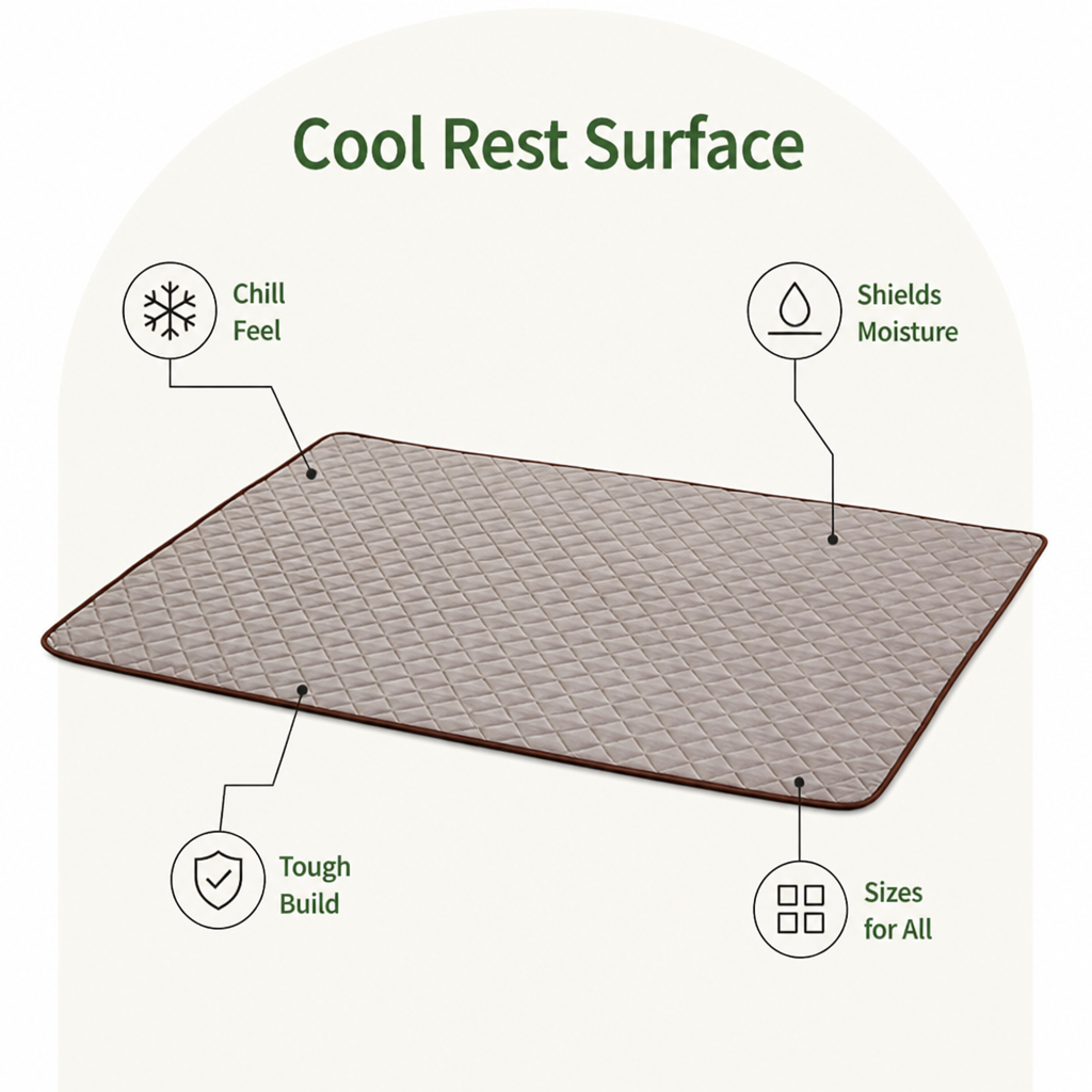 Ortekor Ice Silk Cooling & Moisture-Proof Pet Mat