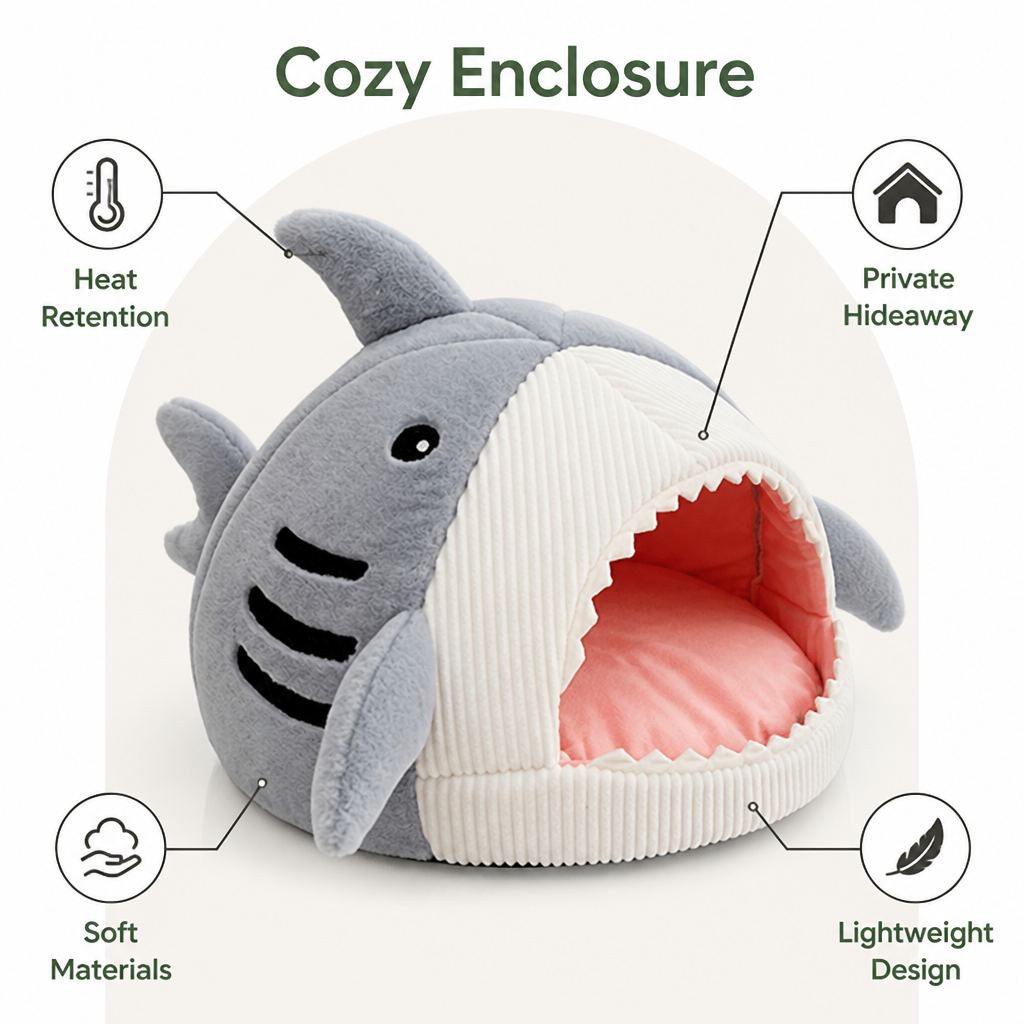 Ortekor Insulated Enclosed Plush Cat Bed