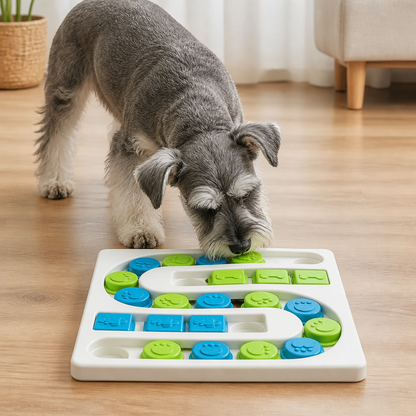 Ortekor Interactive Puzzle & Non-Slip Slow-Feeder Bowl
