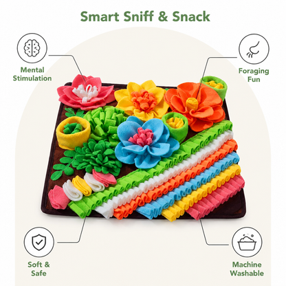 Ortekor Interactive Slow-Feeding Snuffle Mat (Machine-Washable)