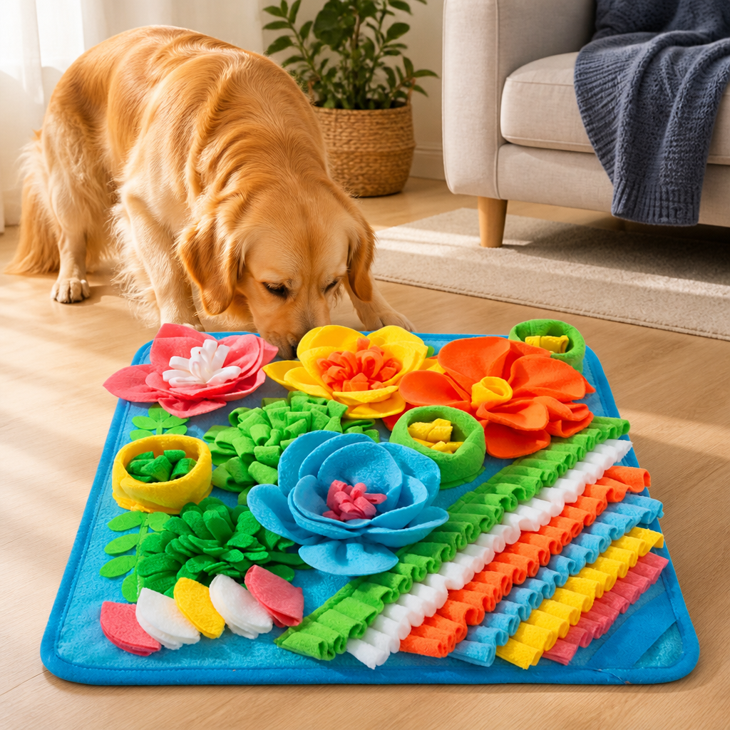 Ortekor Interactive Slow-Feeding Snuffle Mat (Machine-Washable)