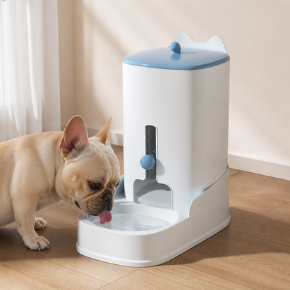 Ortekor Large Capacity Gravity-Fed Ceramic Pet Feeder & Water Dispenser