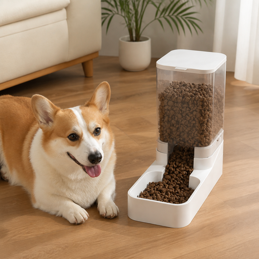 Ortekor Large-Capacity Gravity Pet Feeder & Waterer