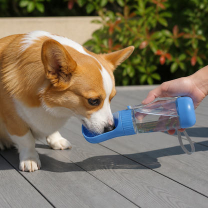 Ortekor Leak-Proof & Lightweight Dog Water Bottle (Food & Water Combo)