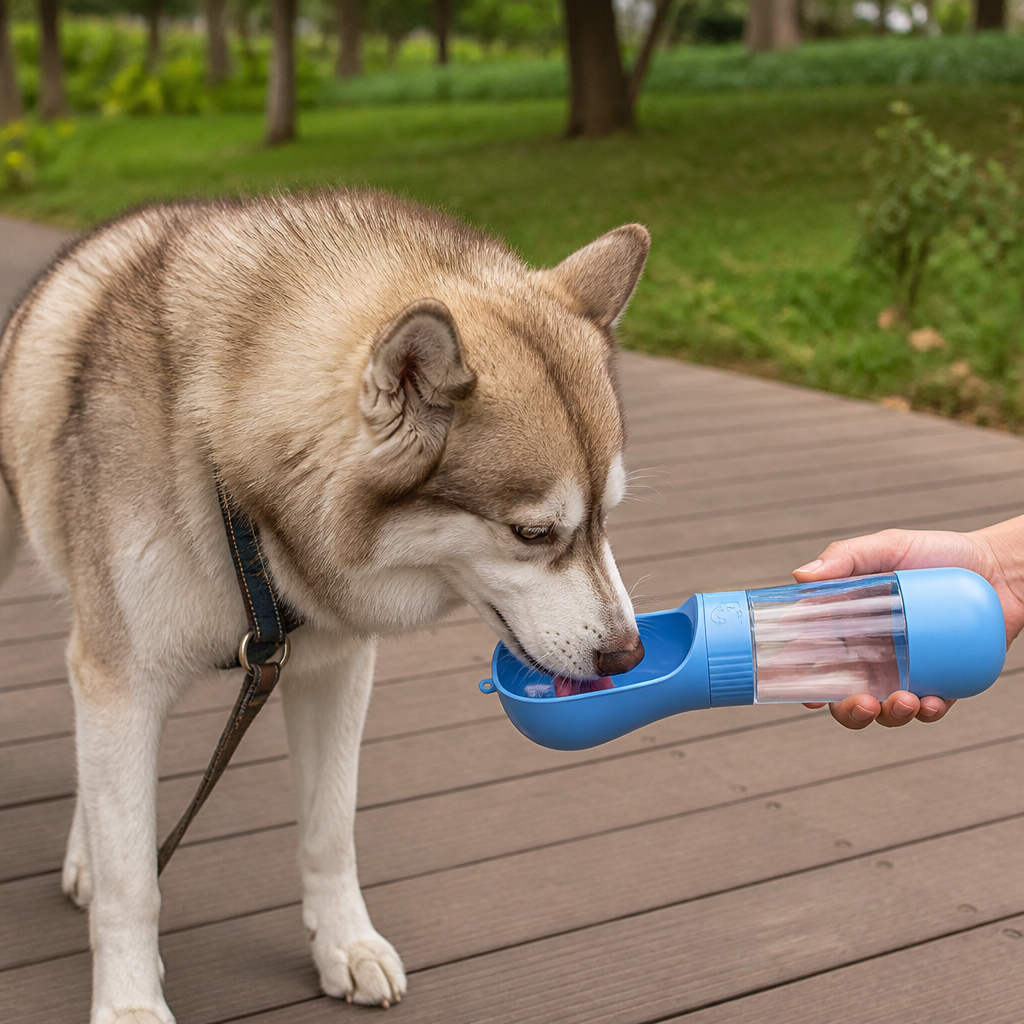 Ortekor Leak-Proof & Lightweight Dog Water Bottle (Food & Water Combo)