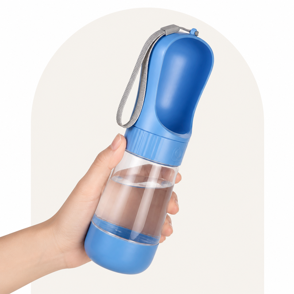 Ortekor Leak-Proof & Lightweight Dog Water Bottle (Food & Water Combo)