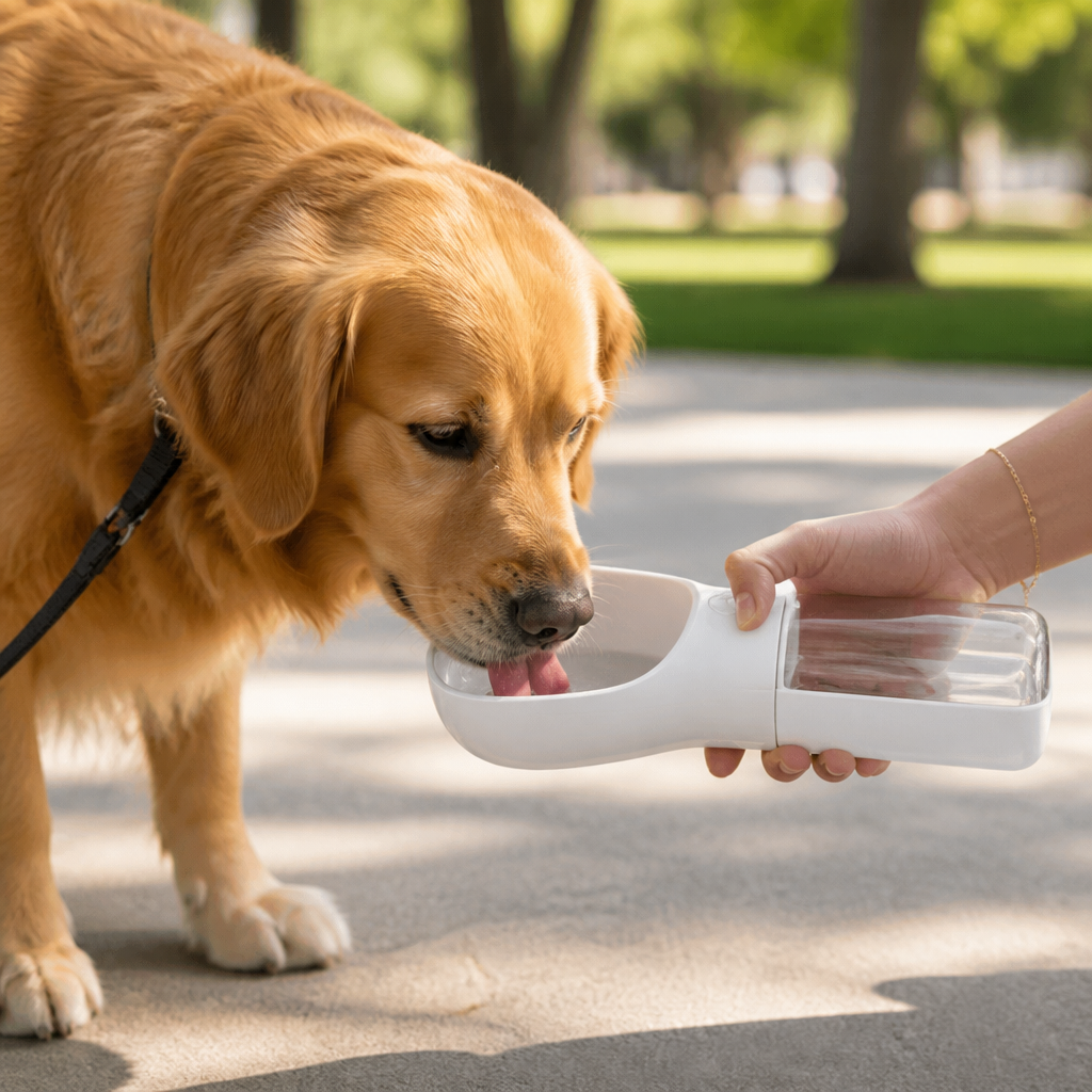 Ortekor Leak-Proof & Lightweight Dog Water Bottle (Food & Water Combo)