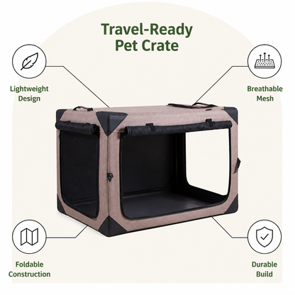 Ortekor Lightweight Foldable Breathable Dog Crate