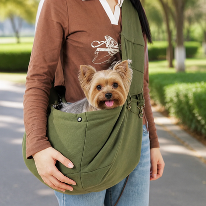 Bandolera ligera de poliéster para mascotas Ortekor (capacidad hasta 12 libras)