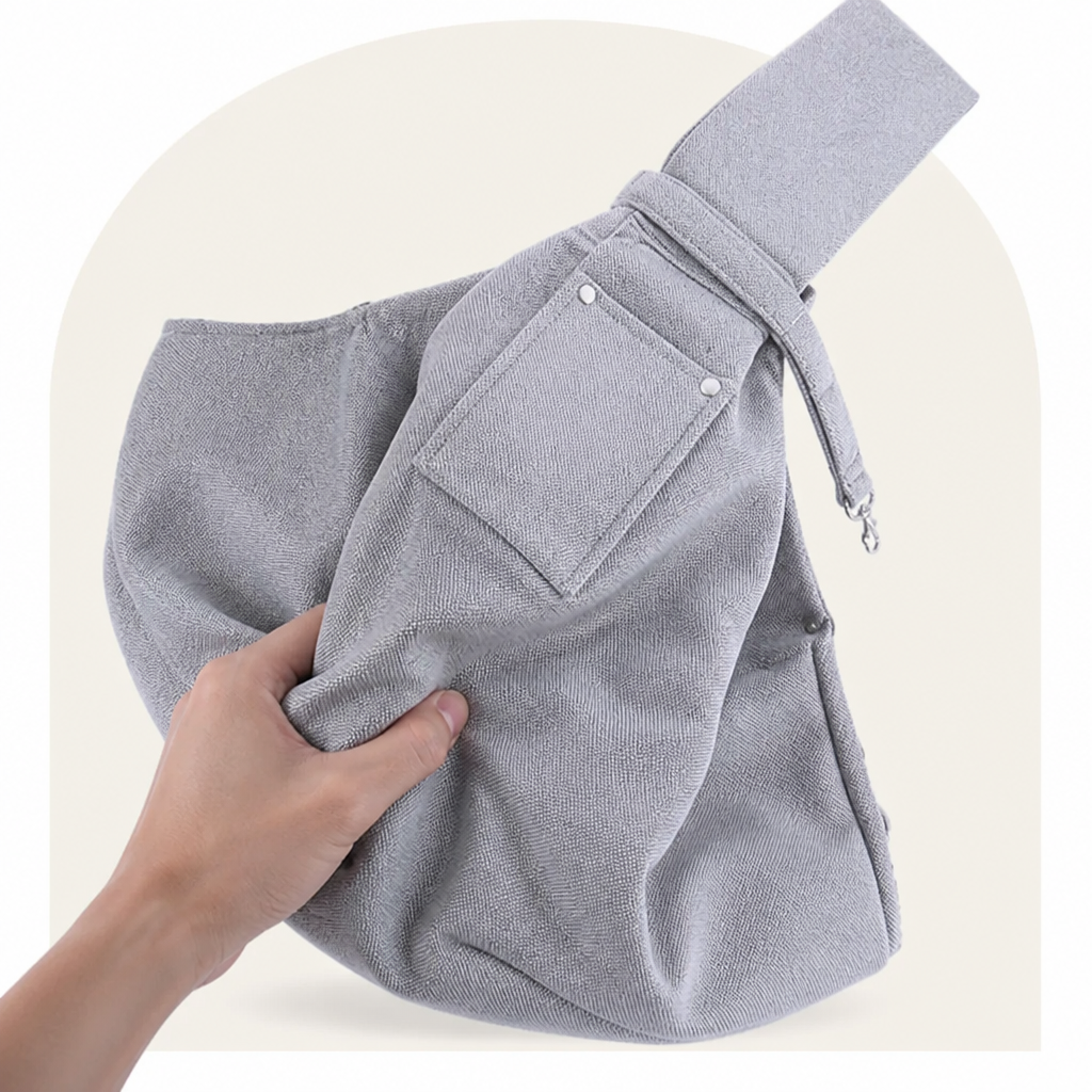 Bandolera ligera de poliéster para mascotas Ortekor (capacidad hasta 12 libras)