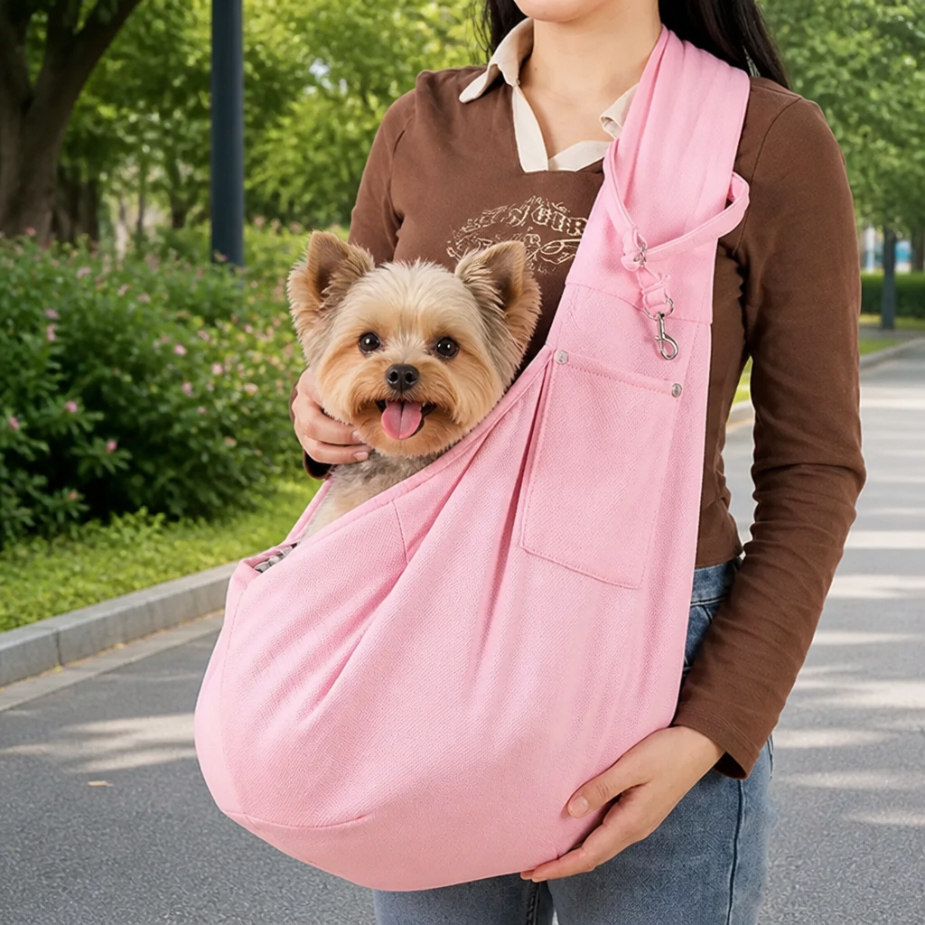 Bandolera ligera de poliéster para mascotas Ortekor (capacidad hasta 12 libras)