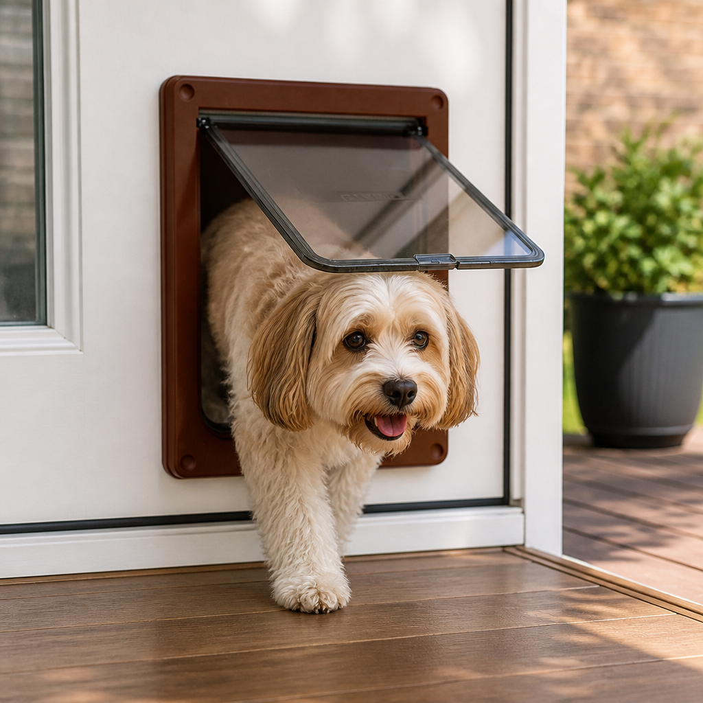 Ortekor Magnetic Self-Closing & Lockable Pet Flap Door (For Cats & Small Dogs)