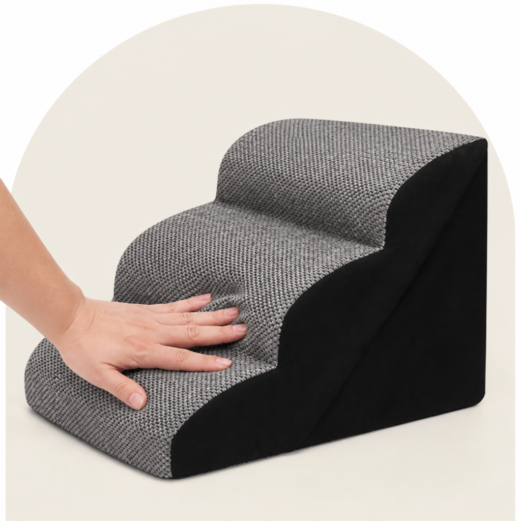 Ortekor Memory Foam & Non-Slip Pet Ramp (Washable Removable Cover)