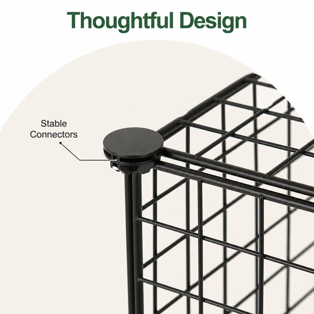 Ortekor Modular Interlocking Iron Mesh Cage Panels (Tool-Free)