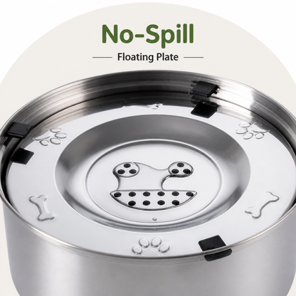 Ortekor No-Spill Floating Stainless Steel Dog Bowl