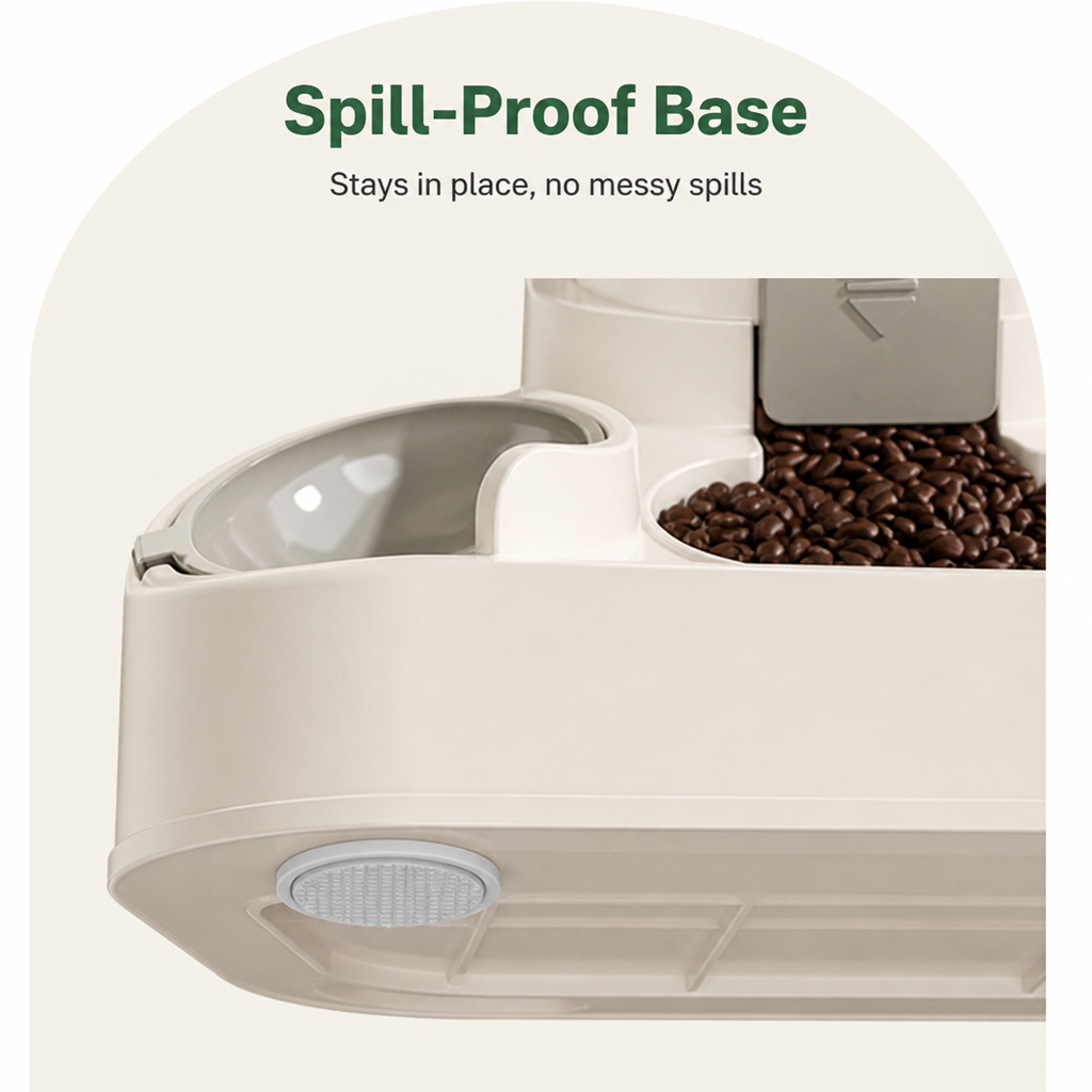 Ortekor Non-Electric Dual-Bin Spill-Proof Feeder & Waterer