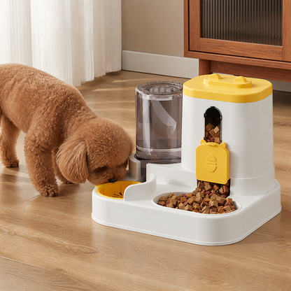 Ortekor Non-Electric Dual-Bin Spill-Proof Feeder & Waterer