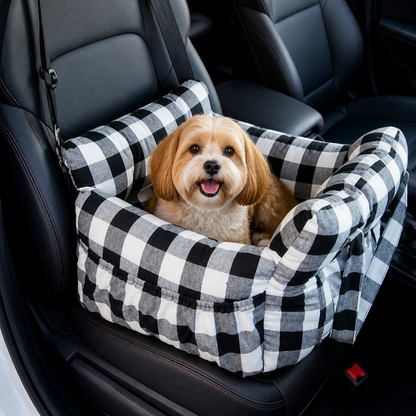 Ortekor Non-Slip & Washable Booster Dog Car Seat (Adjustable Safety Straps)