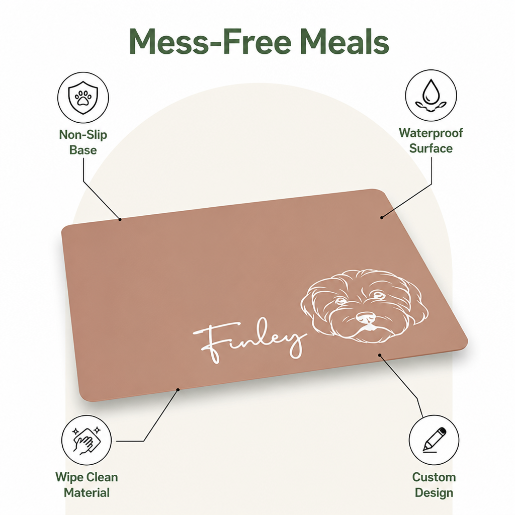 Ortekor Non-Slip & Waterproof Personalized Feeding Mat