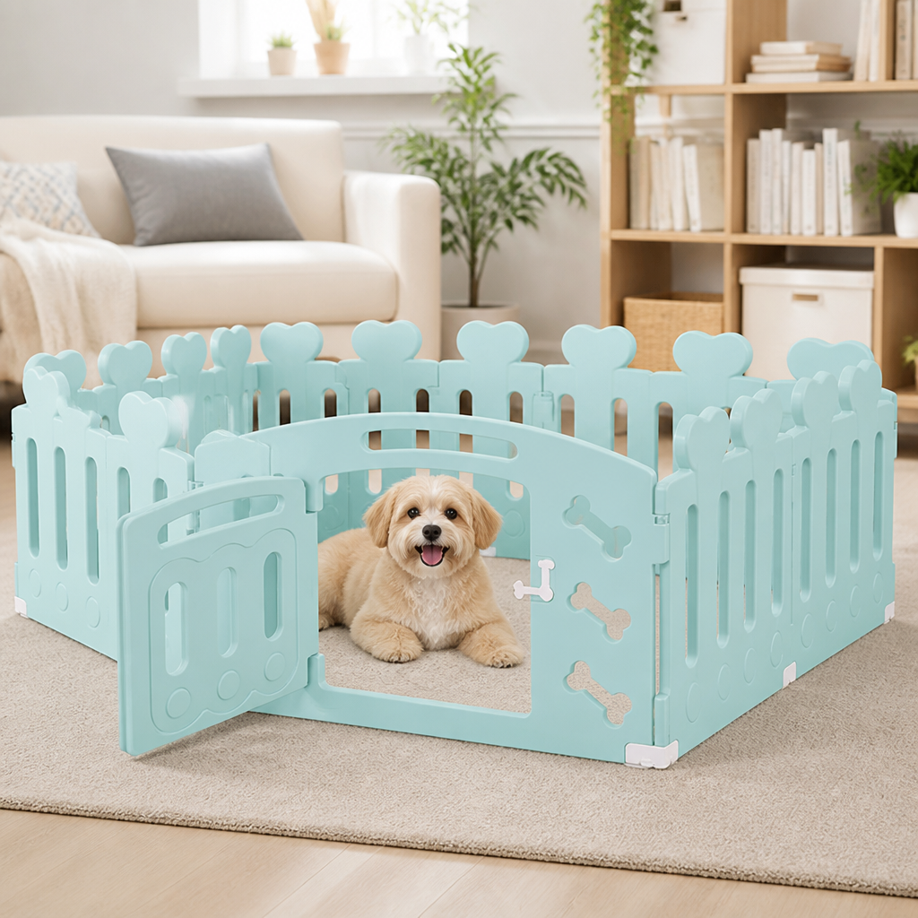 Ortekor Non-Toxic Recycled HDPE & Lockable Dog Playpen