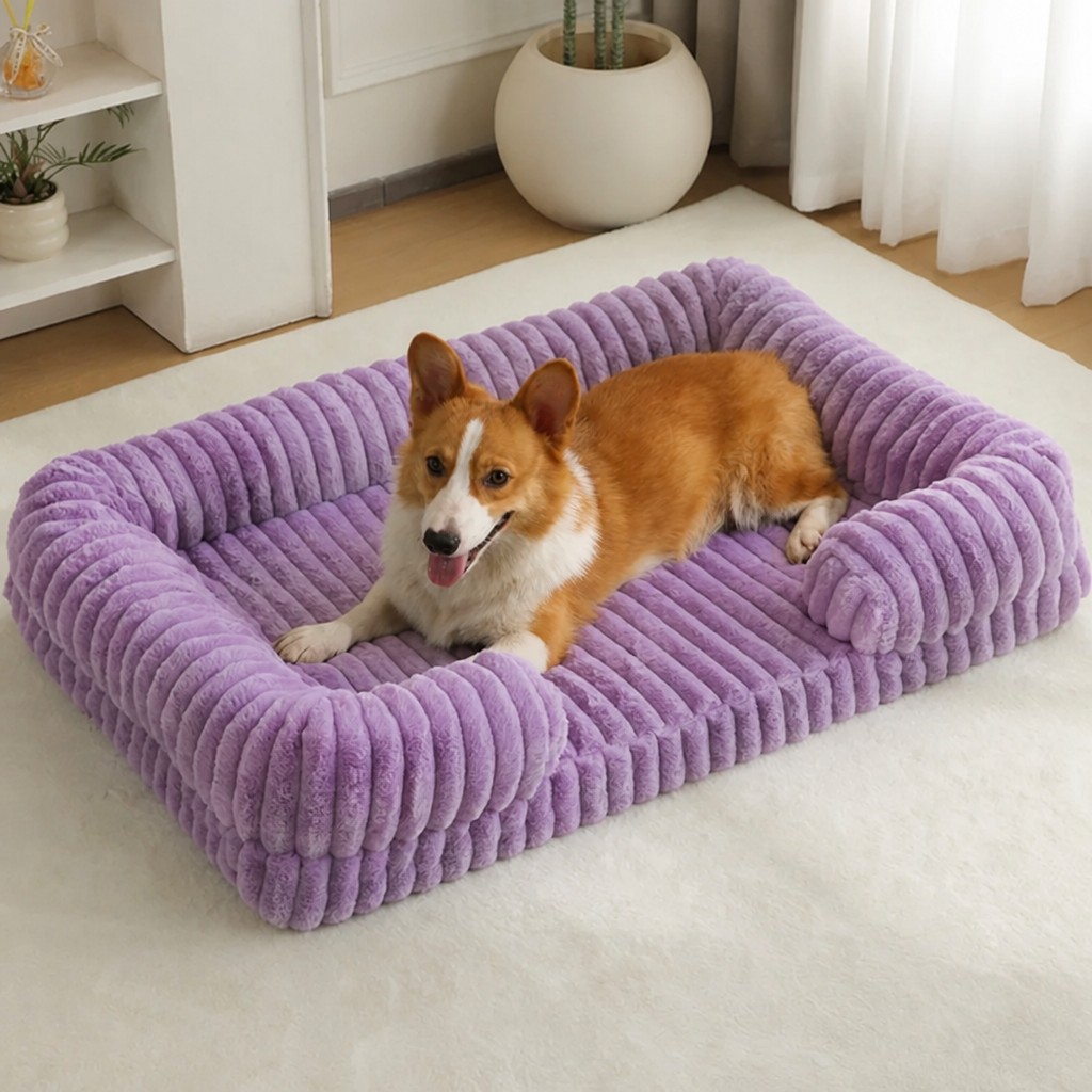 Ortekor Orthopedic Memory Foam Bolster Bed (Waterproof Removable Cover)