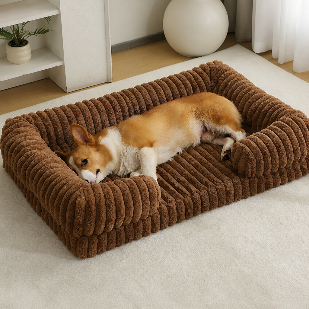 Ortekor Orthopedic Memory Foam Bolster Bed (Waterproof Removable Cover)