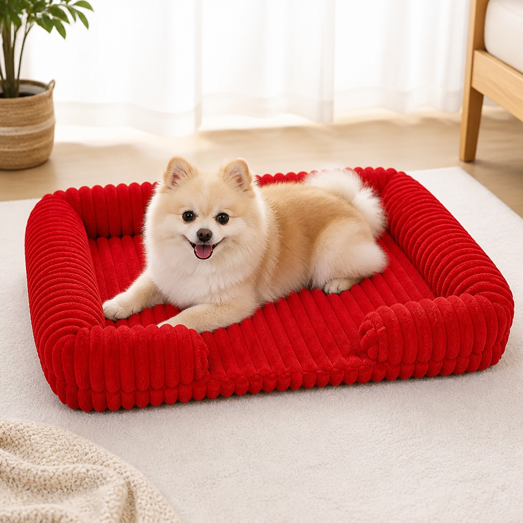 Ortekor Orthopedic Memory Foam Bolster Bed (Waterproof Removable Cover)