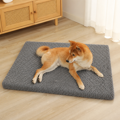 Cama ortopédica de espuma viscoelástica para perros Ortekor con funda de piel sintética lavable (base impermeable antideslizante)