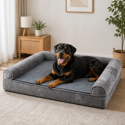 Ortekor Orthopedic Sponge Foam Dog Bed (Removable Washable Cover)