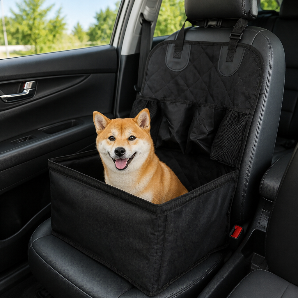 Alfombrilla para asiento de coche Ortekor de tela Oxford resistente a las manchas y lavable (asiento del copiloto)