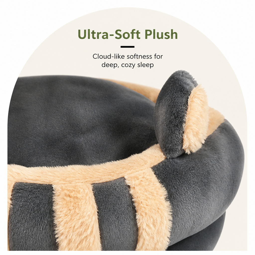 Ortekor Plush Arctic Velvet & Insulated Cat Cave Bed