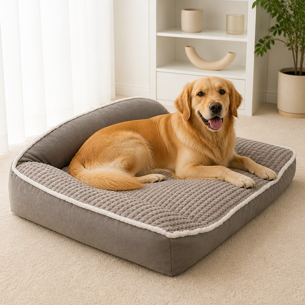 Ortekor Plush Bolster & Washable Dog Sofa Bed