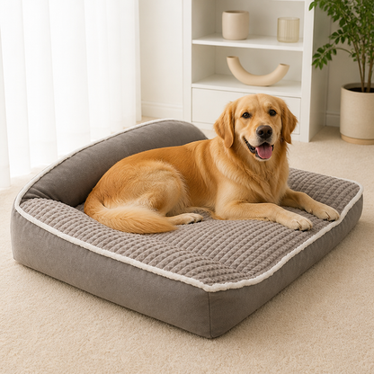 Ortekor Plush Bolster & Washable Dog Sofa Bed