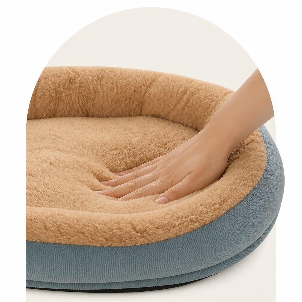Ortekor Plush Corduroy Washable & Breathable Pet Bed